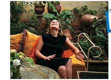 Woman in garden